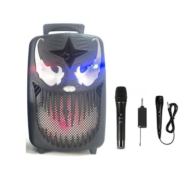 Акустична система портативна BIG HALLOWEEN (USB/MP3/FM/BT + шнуровий і радіомікрофон) Акустична система портативна BIG HALLOWEEN (USB/MP3/FM/BT + шнуровий і радіомікрофон)