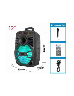 Портативная акустическая система BIG 12AVENGER (USB/MP3/FM/BT + шнуровый микрофон)