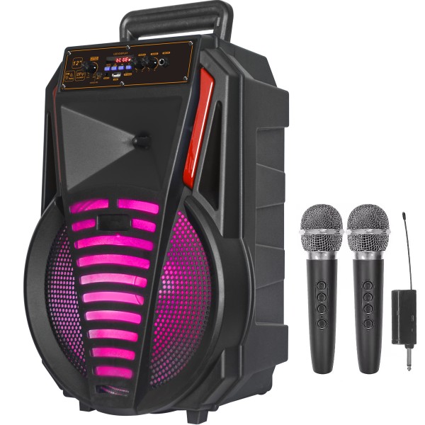 Акустична система портативна BIG THUNDERER (USB/MP3/FM/BT + 2 акумуляторних радіо мікрофона) Акустична система портативна BIG THUNDERER (USB/MP3/FM/BT + 2 акумуляторних радіо мікрофона)