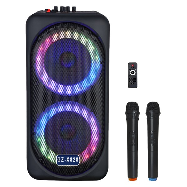 Акустична система портативна BIG JB X828 (USB/MP3/FM/BT/TWS + 2 VHF мікрофона)