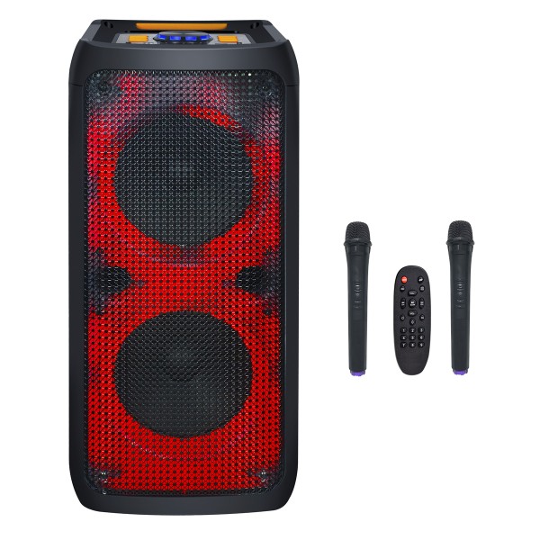 Акустична система портативна BIG JB300FLAME (USB/MP3/FM/BT/TWS + 2 VHF мікрофона) Акустична система портативна BIG JB300FLAME (USB/MP3/FM/BT/TWS + 2 VHF мікрофона)