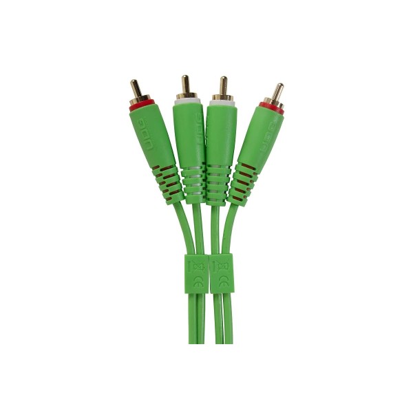 Міжблочний кабель 2 x RCA тато - 2 x RCA тато UDG Set RCA - RCA Green 3m (U97003GR)