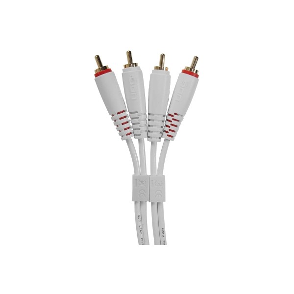 Міжблочний кабель 2 x RCA тато - 2 x RCA тато UDG Set RCA - RCA White 1.5m (U97001WH)