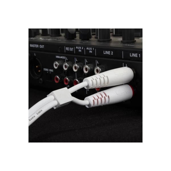 Міжблочний кабель 2 x RCA тато - 2 x RCA тато UDG Set RCA - RCA White 3m (U97003WH)