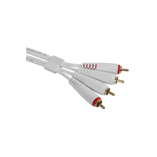 Міжблочний кабель 2 x RCA тато - 2 x RCA тато UDG Set RCA - RCA White 3m (U97003WH)