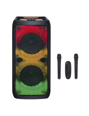 Портативная акустическая система BIG JB800FLAME (USB/MP3/FM/BT/TWS + 2 VHF микрофона)