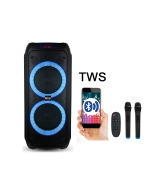 Портативная акустическая система JB500PARTY BOX (USB/MP3/FM/BT/TWS + 2 VHF микрофона)