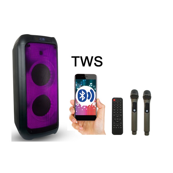 Акустична система портативна BIG JB500FLAME (USB/MP3/FM/BT/TWS + 2 VHF мікрофона) Акустична система портативна BIG JB500FLAME (USB/MP3/FM/BT/TWS + 2 VHF мікрофона)