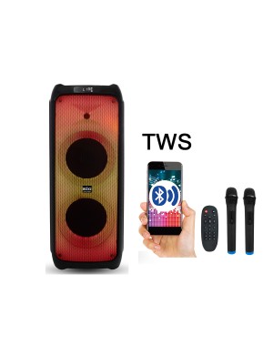 Портативная акустическая система BIG JB500FLAME (USB/MP3/FM/BT/TWS + 2 VHF микрофона)