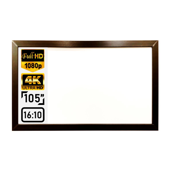 Натяжний екран на рамі ПРО-ЕКРАН Flat Screen 4K-W105 MW (16:10) 225 на 140 см, 105 дюймів