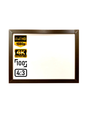 Натяжний екран на рамі ПРО-ЕКРАН Flat Screen 4K-T100 MW (4:3) 200 на 150 см, 100 дюймів
