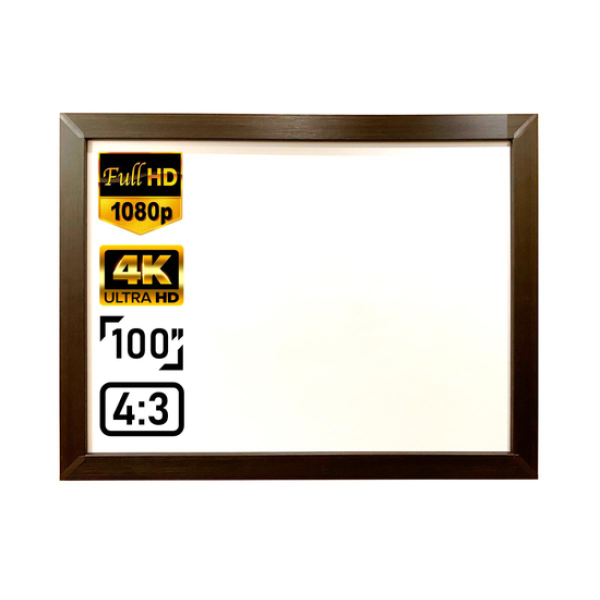 Натяжний екран на рамі ПРО-ЕКРАН Flat Screen 4K-T100 MW (4:3) 200 на 150 см, 100 дюймів