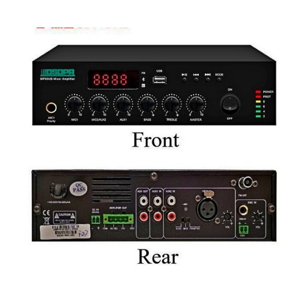 Трансляційний підсилювач потужності DSPPA MP60UB Трансляційний підсилювач потужності DSPPA MP60UB