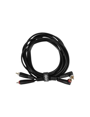 Межблочный кабель 2 x RCA папа - 2 x RCA папа UDG Set RCA Straight-RCA Angled Black 3m (U97005BL)