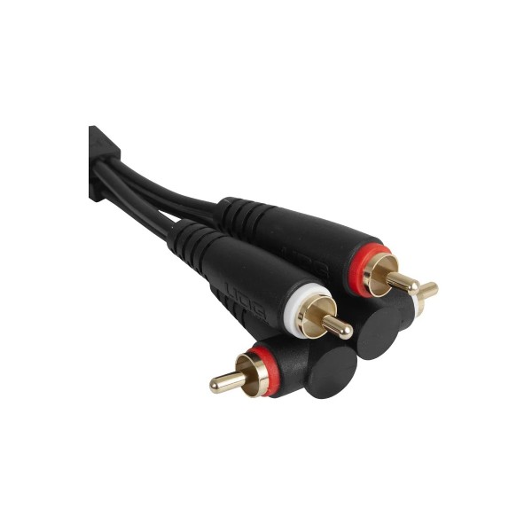 Міжблочний кабель 2 x RCA тато - 2 x RCA тато UDG Set RCA Straight-RCA Angled Black 3m (U97005BL)