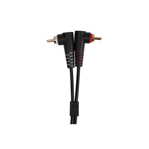 Міжблочний кабель 2 x RCA тато - 2 x RCA тато UDG Set RCA Straight-RCA Angled Black 3m (U97005BL)