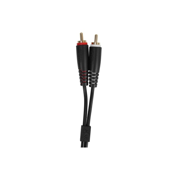 Міжблочний кабель 2 x RCA тато - 2 x RCA тато UDG Set RCA Straight-RCA Angled Black 3m (U97005BL)