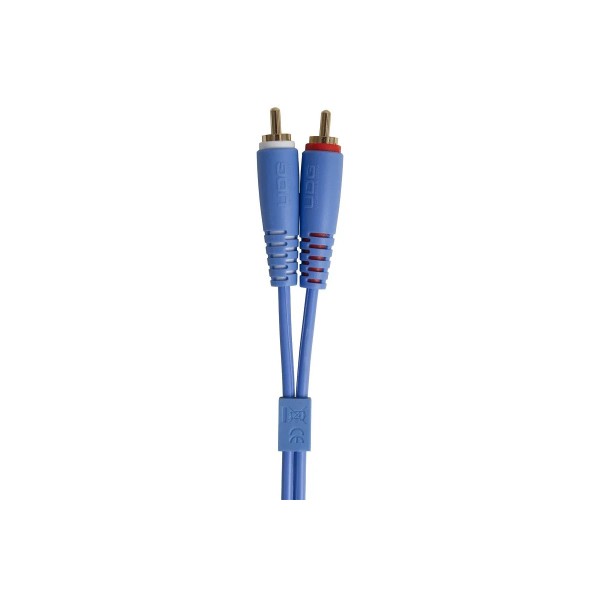 Міжблочний кабель 2 x RCA тато - 2 x RCA тато UDG Set RCA Straight-RCA Angled Blue 3m (U97005LB)
