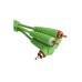 Міжблочний кабель 2 x RCA тато - 2 x RCA тато UDG Set RCA Straight-RCA Angled Green 3m (U97005GR)
