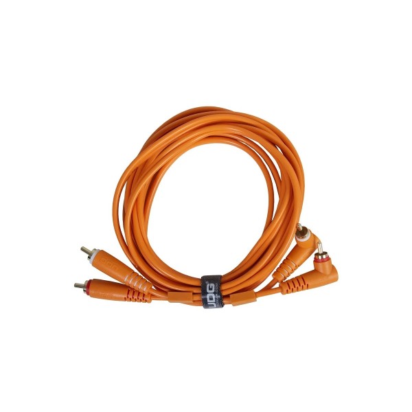 Міжблочний кабель 2 x RCA тато - 2 x RCA тато UDG Set RCA Straight-RCA Angled Orange 3m (U97005OR)