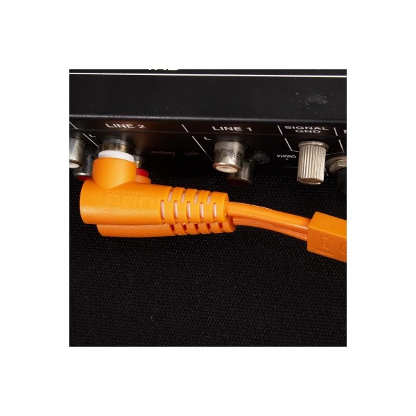 Міжблочний кабель 2 x RCA тато - 2 x RCA тато UDG Set RCA Straight-RCA Angled Orange 3m (U97005OR)