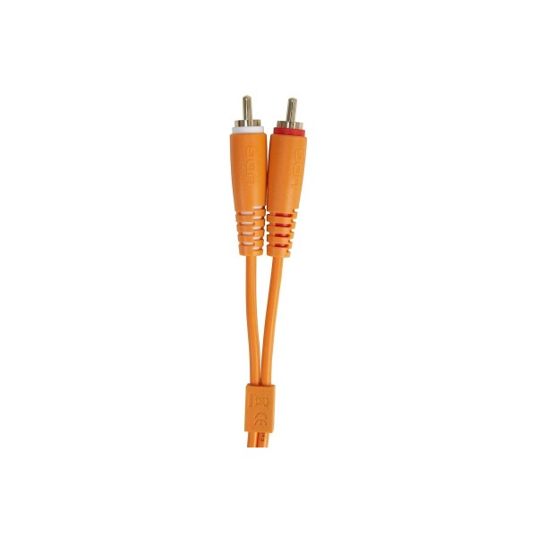 Міжблочний кабель 2 x RCA тато - 2 x RCA тато UDG Set RCA Straight-RCA Angled Orange 3m (U97005OR)