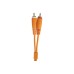 Міжблочний кабель 2 x RCA тато - 2 x RCA тато UDG Set RCA Straight-RCA Angled Orange 3m (U97005OR)