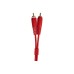 Міжблочний кабель 2 x RCA тато - 2 x RCA тато UDG Set RCA Straight-RCA Angled Red 3m (U97005RD)