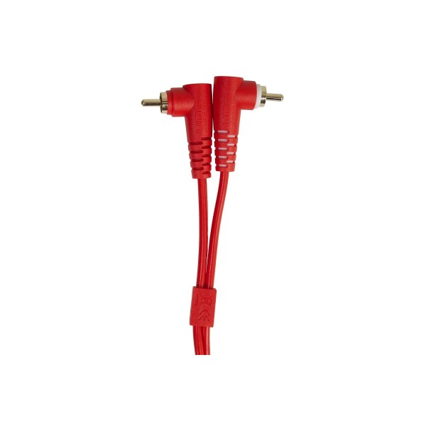 Міжблочний кабель 2 x RCA тато - 2 x RCA тато UDG Set RCA Straight-RCA Angled Red 3m (U97005RD)