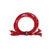 Міжблочний кабель 2 x RCA тато - 2 x RCA тато UDG Set RCA Straight-RCA Angled Red 3m (U97005RD)