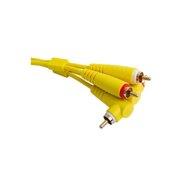 Міжблочний кабель 2 x RCA тато - 2 x RCA тато UDG Set RCA Straight-RCA Angled Yellow 3m (U97005YL)
