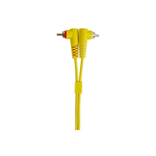 Міжблочний кабель 2 x RCA тато - 2 x RCA тато UDG Set RCA Straight-RCA Angled Yellow 3m (U97005YL)