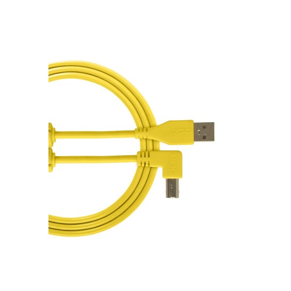 Цифровий кабель USB UDG Ultimate Audio Cable USB 2.0 AB Yellow Angled 1m Цифровий кабель USB UDG Ultimate Audio Cable USB 2.0 AB Yellow Angled 1m