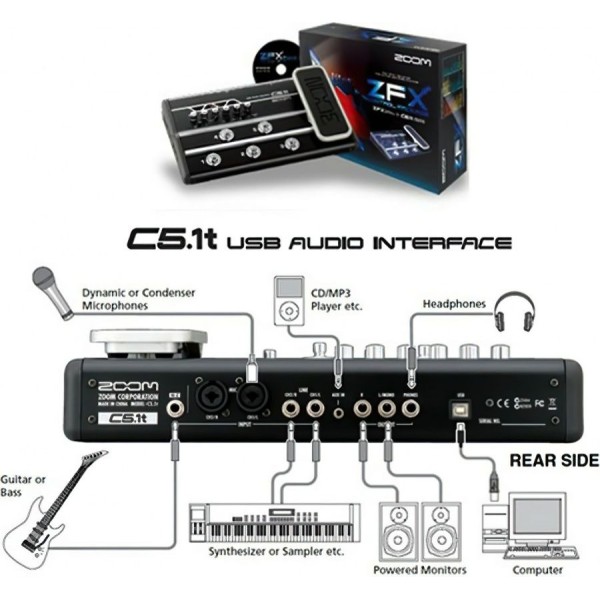 Портативна студія Zoom C5.1t