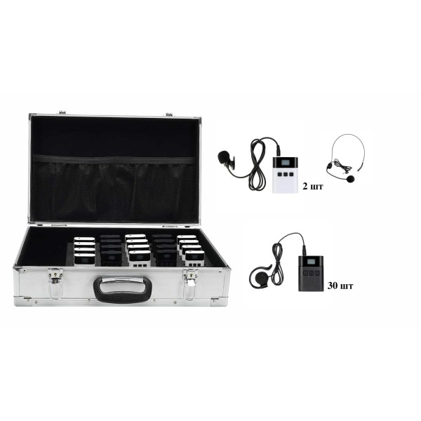 Бездротова система тур-гід DV audio TGD-KIT2T30R комплект Бездротова система тур-гід DV audio TGD-KIT2T30R комплект