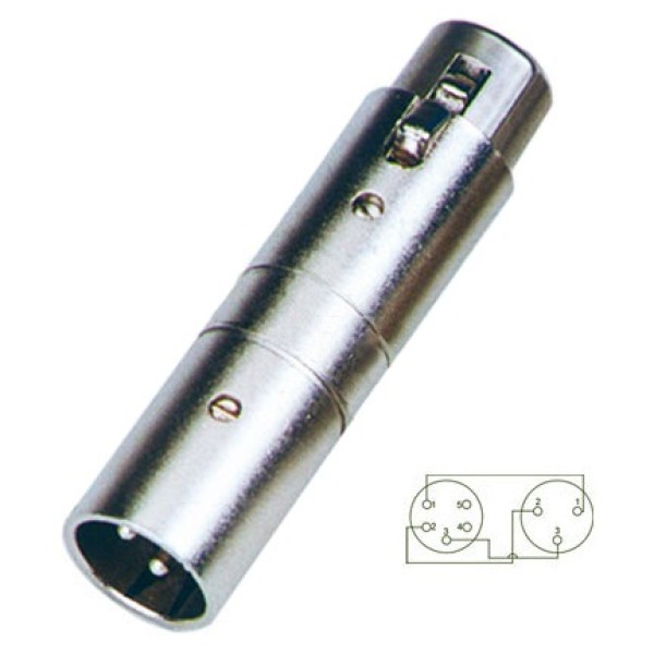 Перехідник XLR-тато - XLR 5pin мама SOUNDKING CA328 Перехідник XLR-тато - XLR 5pin мама SOUNDKING CA328