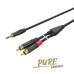 Міжблочний кабель 2 x RCA - mini Jack 3.5 мм стерео тато Roxtone PACC150L6, 6 м
