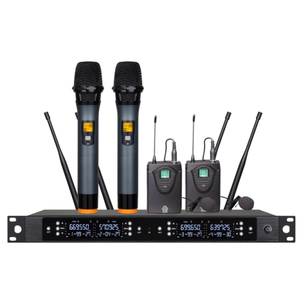 Цифрова радіосистема з двома ручними та двома петличними мікрофонами Emiter-S TA-U801HP