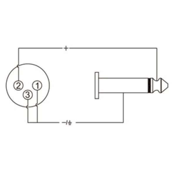 Перехідник Roxtone RA2XFJM 6.3mm Jack male mono - XLR female (мама)
