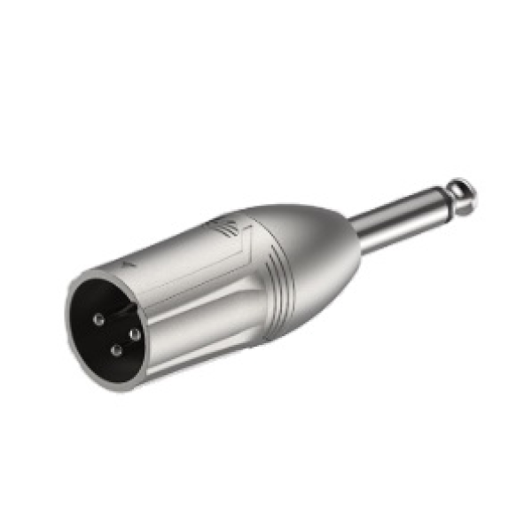 Перехідник 6.3 Jack mono (тато) - XLR male (тато) Roxtone RA2XMJM