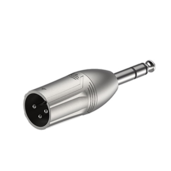 Перехідник Roxtone RA3XMJM 6.3mm Jack male stereo - XLR male (тато)