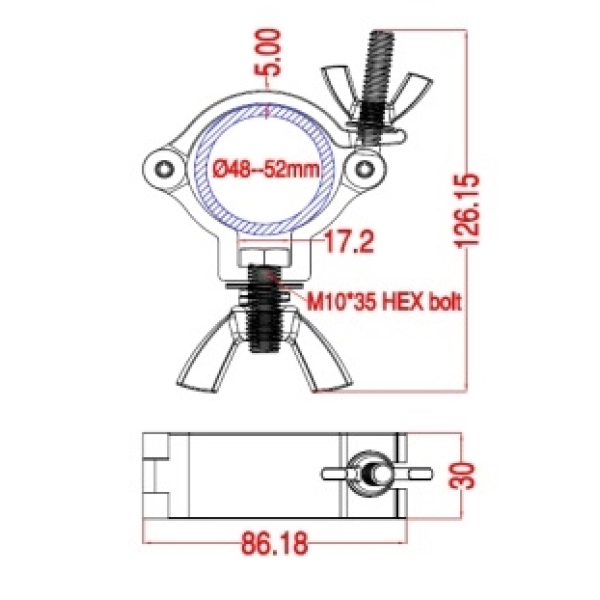 Струбцина для кріплення Kool Sound 259P130-DM10D Струбцина для кріплення Kool Sound 259P130-DM10D