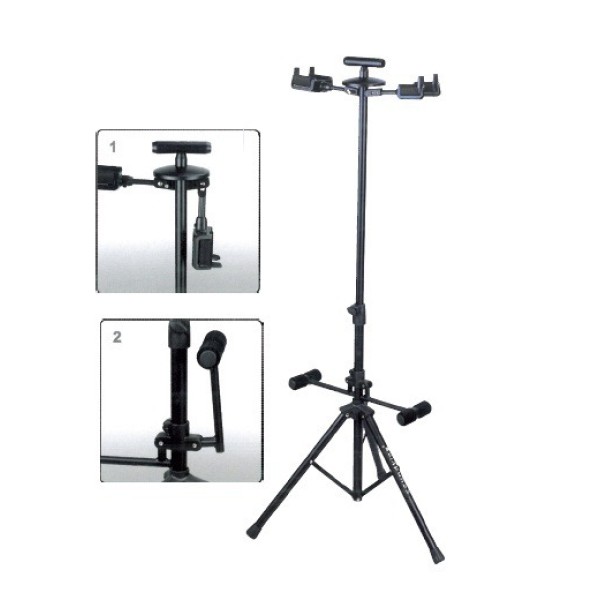 Стійка для 2-x гітар з власником і фіксатором автофліп SOUNDKING SKDG063-2