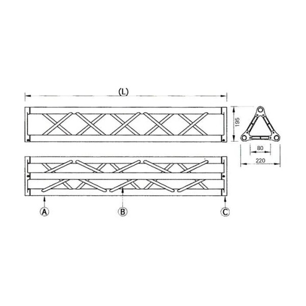Алюмінієва ферма SOUNDKING DKB2203-250 Алюмінієва ферма SOUNDKING DKB2203-250