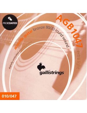Струни для акустичної гітари Galli PROcoated AGB1047-12 (12-47) 12-Strings Light