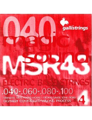 Струни для бас-гітари Galli Magic Sound MSR43 (40-100) Stainless Steel Regular