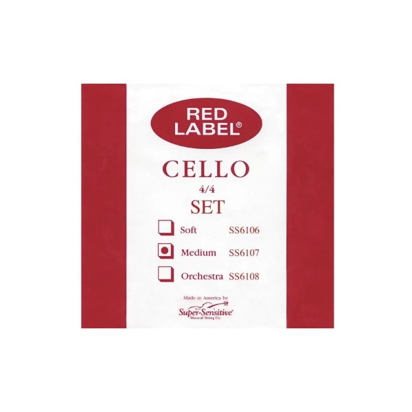 Струни для віолончелі Super-Sensitive Red Label SS6107 (Medium)