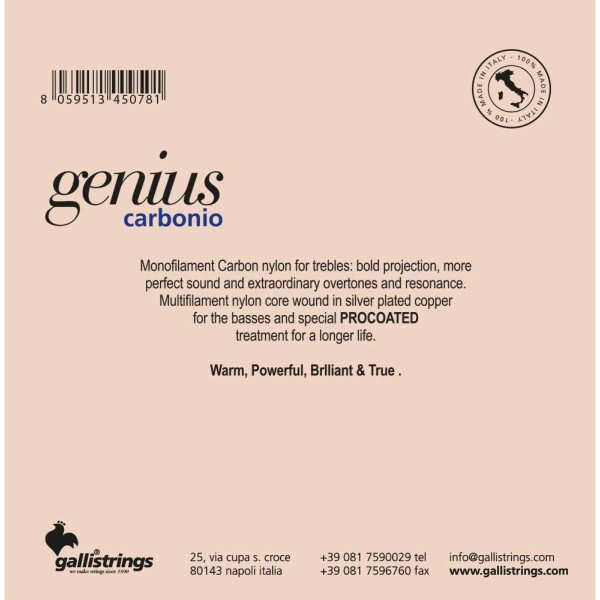 Струни для класичної гітари Gallistrings GR90 HARD TENSION