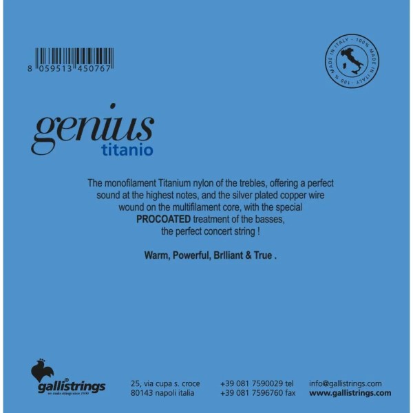 Струни для класичної гітари Gallistrings GR40 HARD TENSION