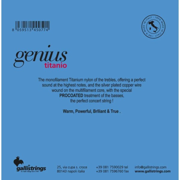 Струни для класичної гітари Gallistrings GR45 NORMAL TENSION